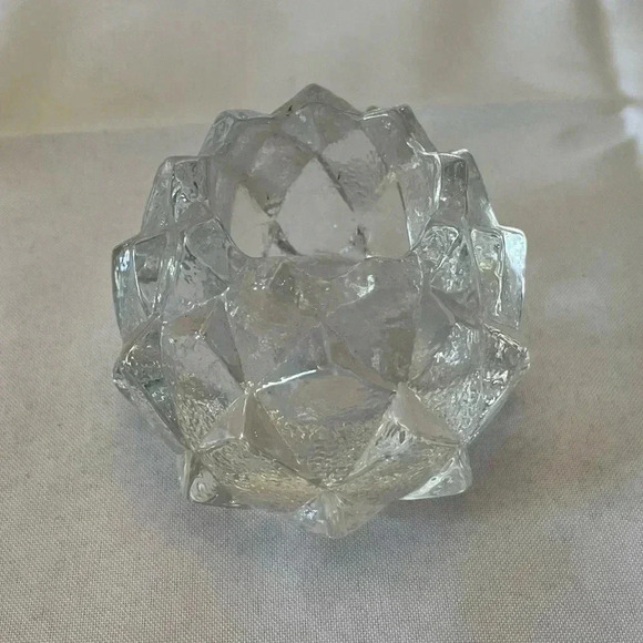 Vintage Glass Artichoke Candle Holder - Picture 2 of 4